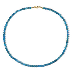 Collar en plata con Apatita azul neón