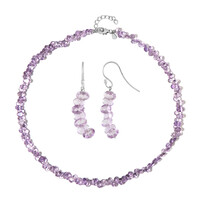Set en plata con Amatista Rosa de Francia