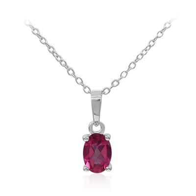 Collar en plata con Topacio místico pink hot