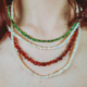 Collar en plata con Granate de Mozambique