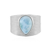 Anillo en plata con Larimar