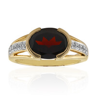 Anillo en plata con Granate de Mozambique