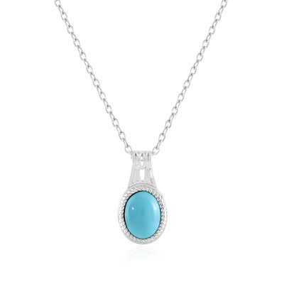 Collar en plata con Turquesa bella durmiente