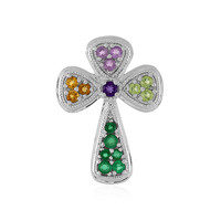 Colgante en plata con Esmeralda de Zambia