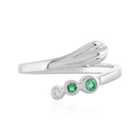 Anillo en plata con Esmeralda de Etiopía