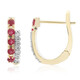 Pendientes en oro con Berilo rojo