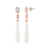 Pendientes en plata con Calcedonia blanca (KM by Juwelo)