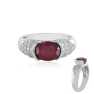 Anillo en plata con Rubí de Madagascar