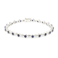 Brazalete en plata con Zafiro azul