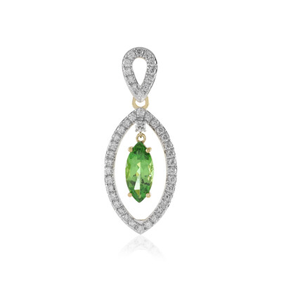 Colgante en oro con Granate verde menta de Merelani (SUHANA)
