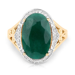 Anillo en plata con Berilo color esmeralda
