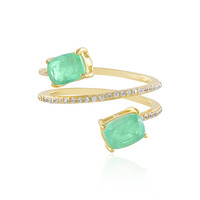 Anillo en plata con Esmeralda de Rusia