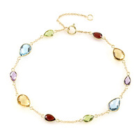 Brazalete en oro con Topacio azul cielo