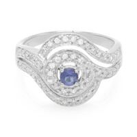 Anillo en plata con Zafiro de Kanchanaburi