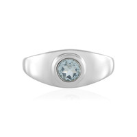 Anillo en plata con Aguamarina de Brasil