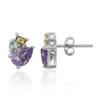 Pendientes en plata con Amatista de Bolivia