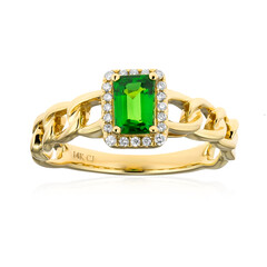 Anillo en oro con Tsavorita de Kenia AAA (CIRARI)
