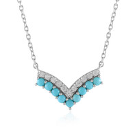 Collar en plata con Turquesa bella durmiente