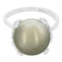 Anillo en oro con Perla cultivada de Tahití