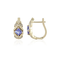 Pendientes en oro con Tanzanita AAA (de Melo)