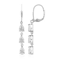 Pendientes en plata con Topacio blanco