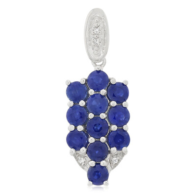 Colgante en plata con Zafiro azul