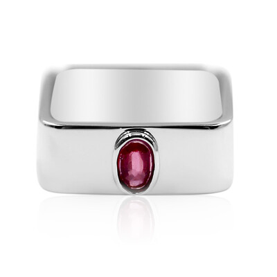 Anillo en plata con Rubí (MONOSONO COLLECTION)
