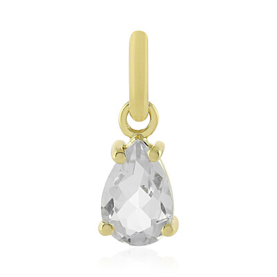 Colgante en oro con Topacio blanco
