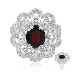 Anillo en plata con Granate de la India
