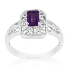 Anillo en plata con Amatista