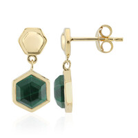 Pendientes en plata con Malaquita