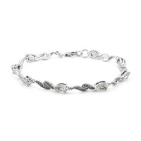 Brazalete en plata con Amatista verde