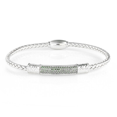 Brazalete en plata con Diamante verde