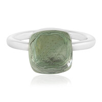Anillo en plata con Amatista verde