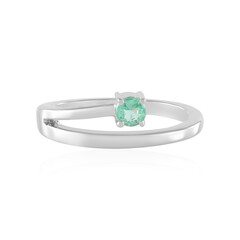 Anillo en plata con Esmeralda de Rusia