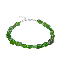Brazalete en plata con Diópsido de Rusia