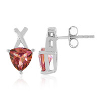 Pendientes en plata con Topacio flor de loto