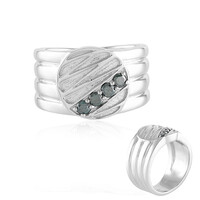 Anillo en latón con Diamante azul I3 (Juwelo Style)