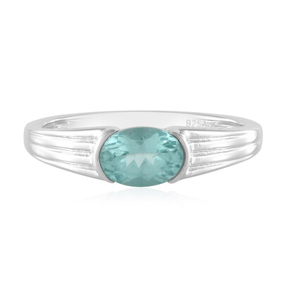 Anillo en plata con Apatita azul