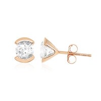 Pendientes en plata con Topacio blanco