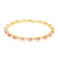 Brazalete en oro con Zafiro Padparascha no calentado (AMAYANI)