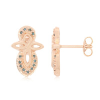 Pendientes en plata con Diamante fantasía