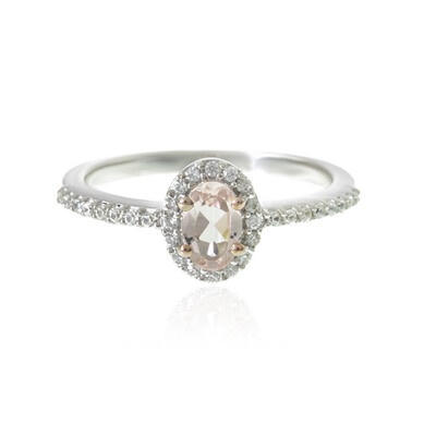 Anillo en plata con Morganita