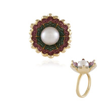 Anillo en plata con Perla blanca Freshwater (Adela Silber)