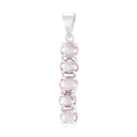 Colgante en plata con Zafiro de Ceilán rosa