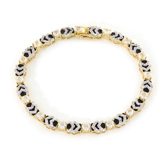 Brazalete en plata con Topacio blanco