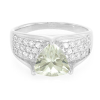 Anillo en plata con Amatista verde