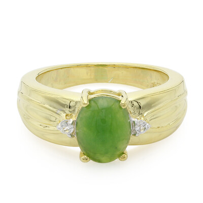 Anillo en plata con Crisoprasa imperial