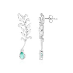 Pendientes en plata con Esmeralda de Colombia