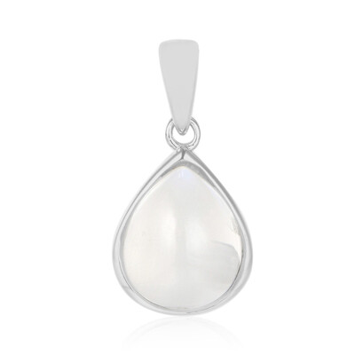 Colgante en plata con Piedra de luna arco iris de Tanzania